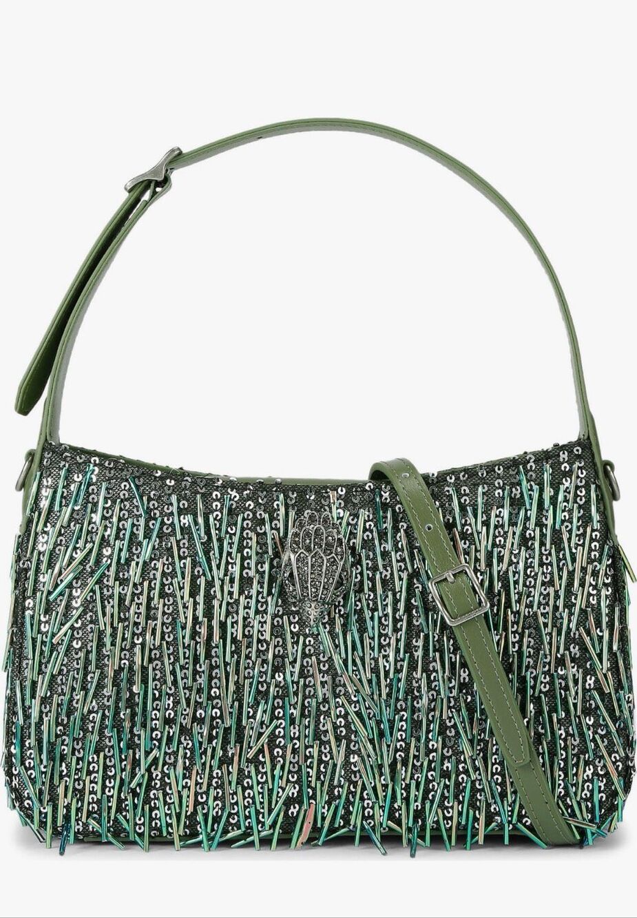 NWT Kurt Geiger London Bong Shoulder Bag- dark green